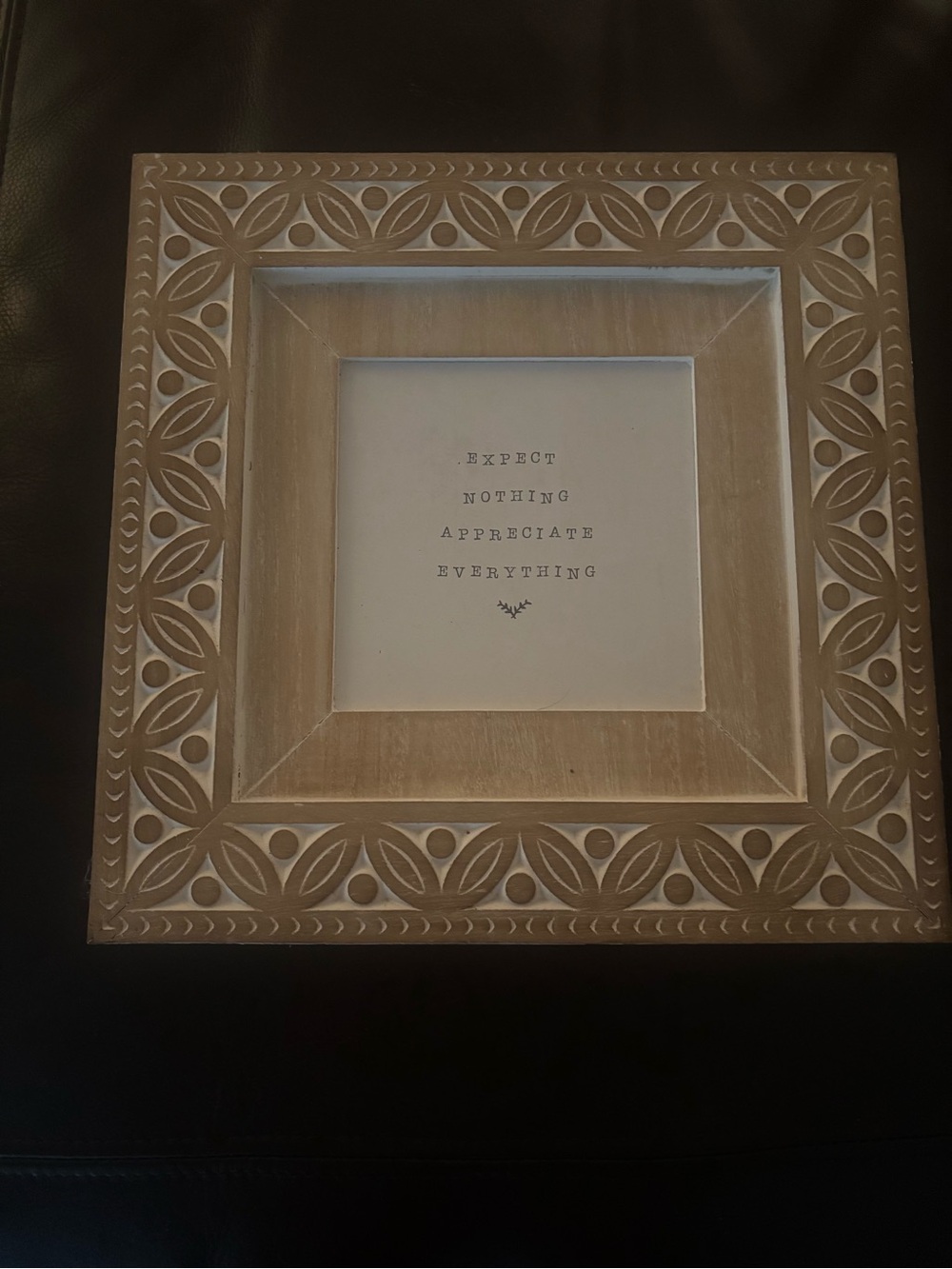 Decorative Geometric Picture Frame in Brown & Gold